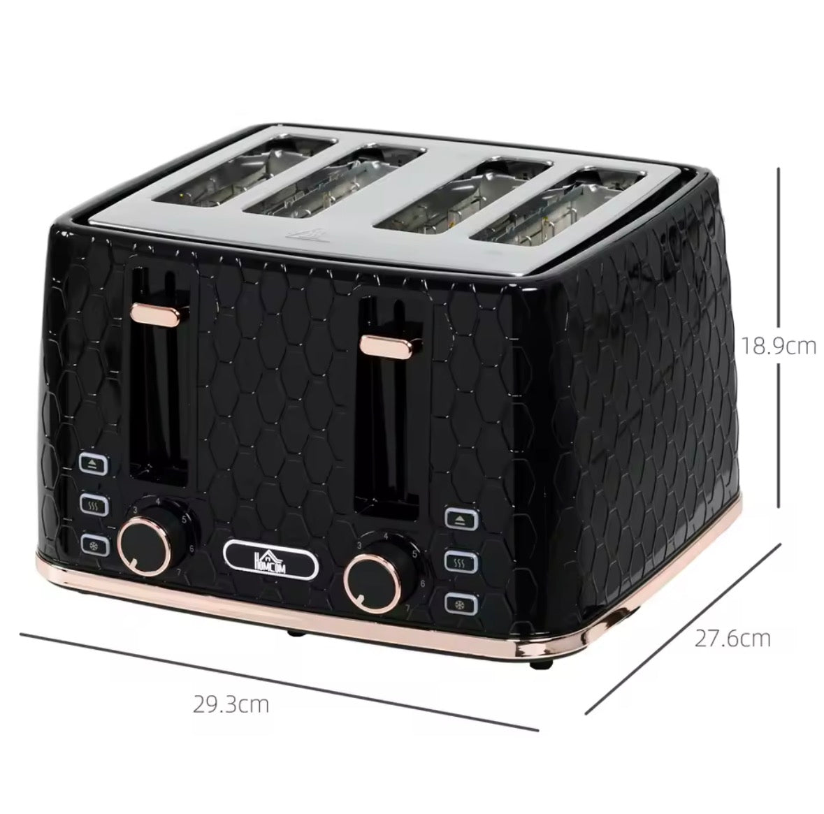 🍞 Brighten Up Your Breakfast with the HOMCOM 4-Slice Toaster!