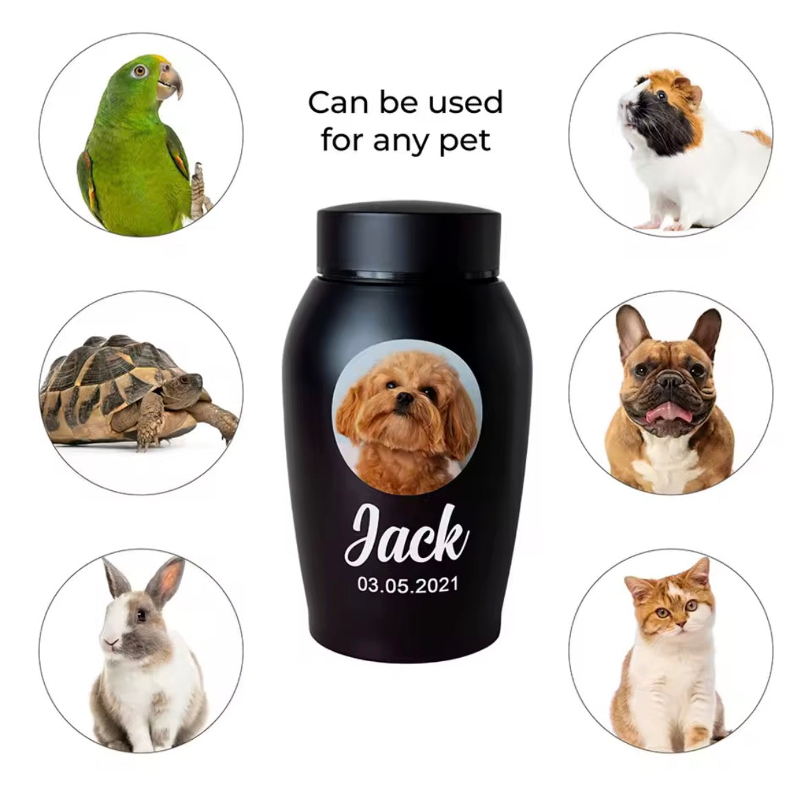 🐾 Personalised Stainless Steel Pet Urn ❤️