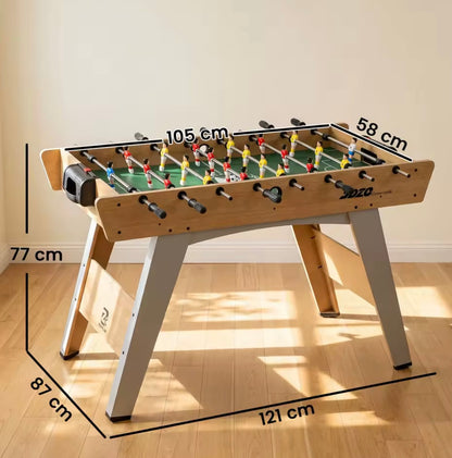SPORTNOW 4ft Table Football, Foosball Table Game with Manual Scorers, Natural Wood Finish