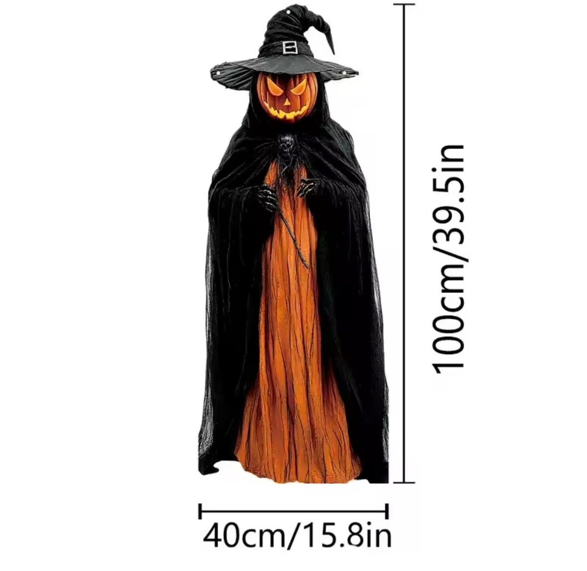 2D Halloween Horror Evil Pumpkin Man Hanging Background
