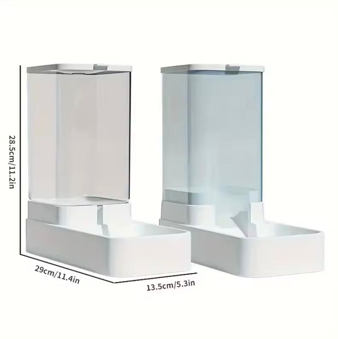 Distributore automatico di cibo/acqua per cani, set di distributori di cibo e acqua a gravità in plastica per cani