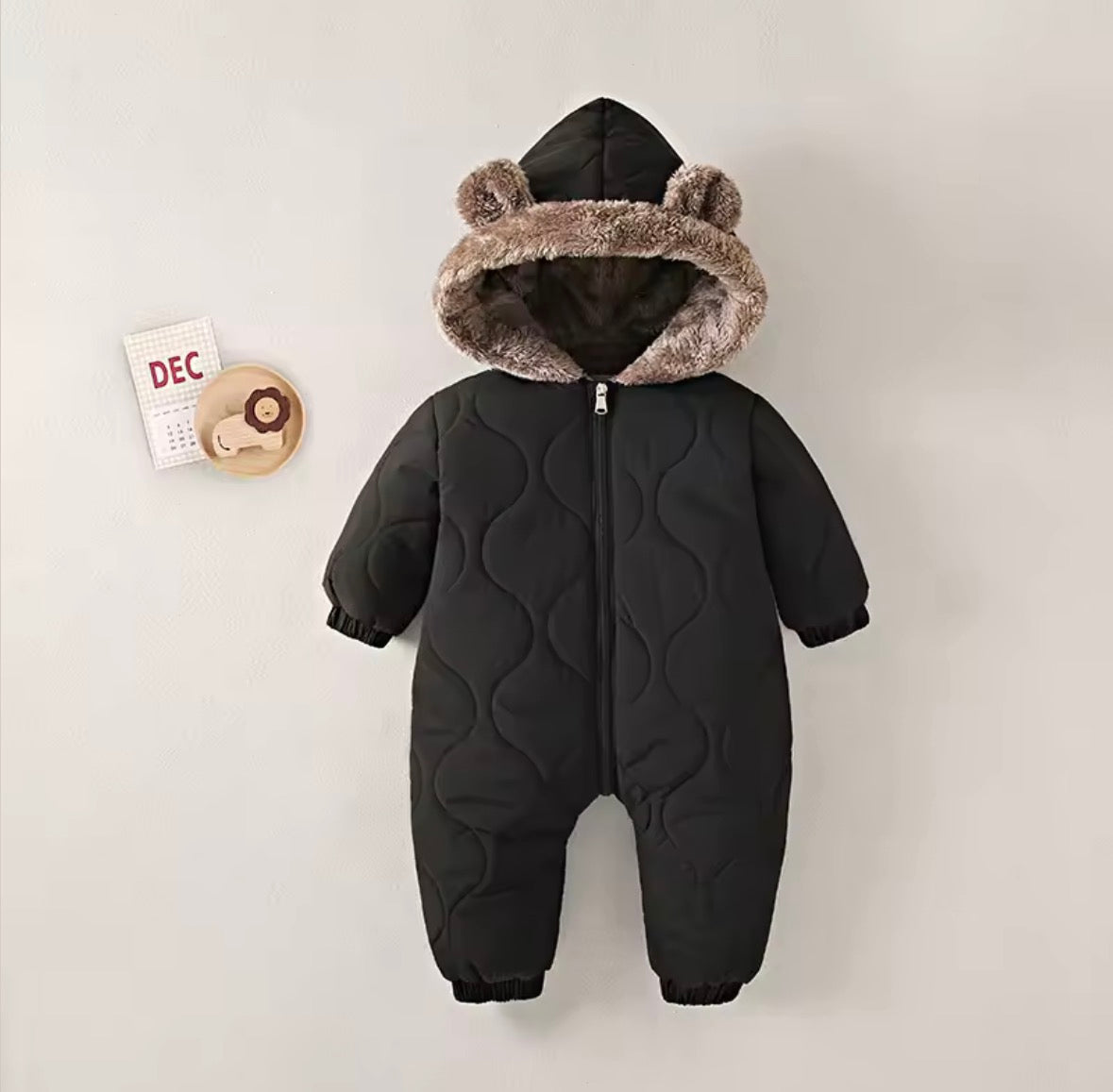Baby Fleece Hooded Onesie – Warm & Cosy Autumn and Winter Outfit 🧸❄️