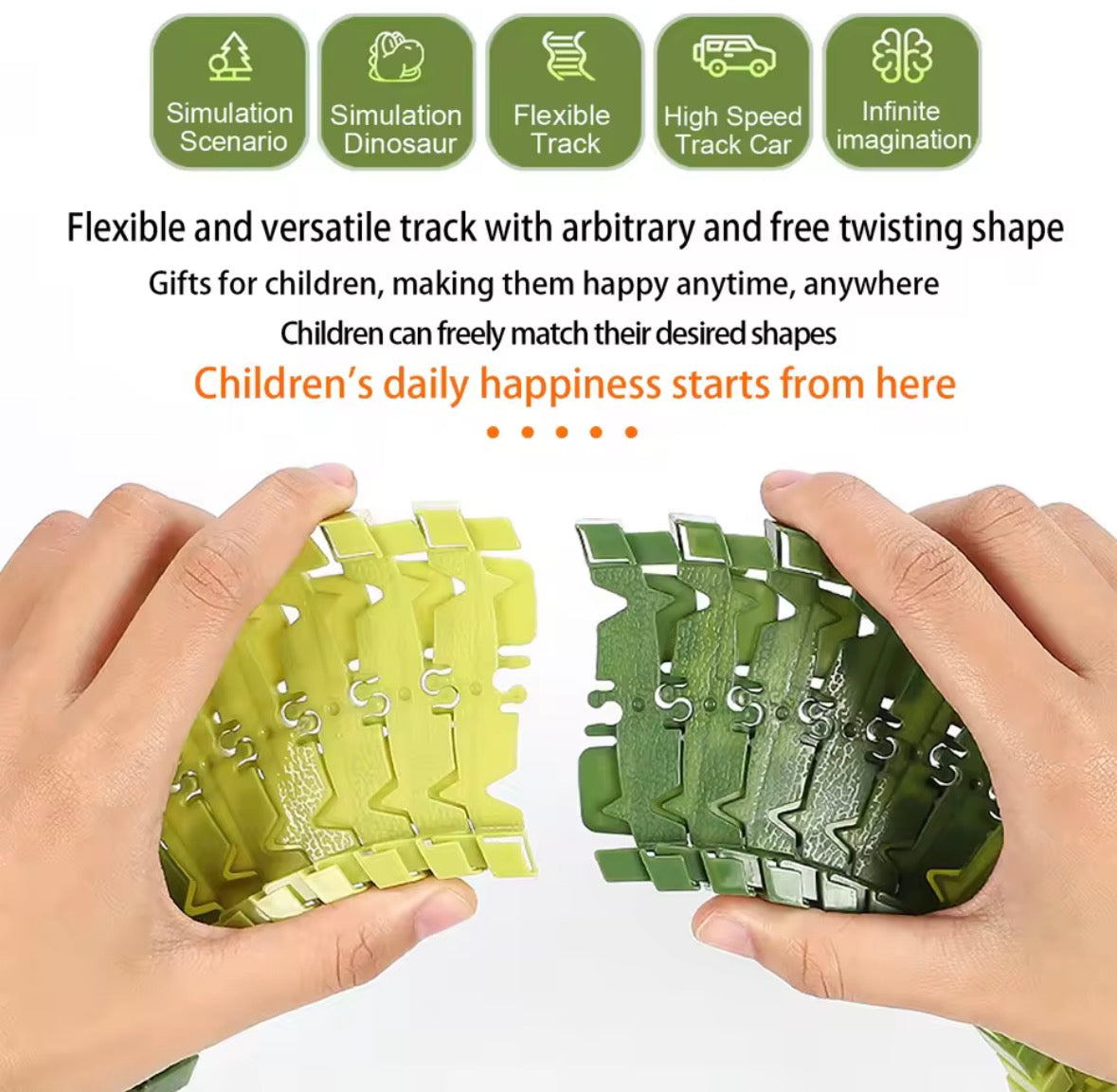 Dinosaur Electric Track Car Toy Set for Kids – Interactive Racing Track & Train Playset