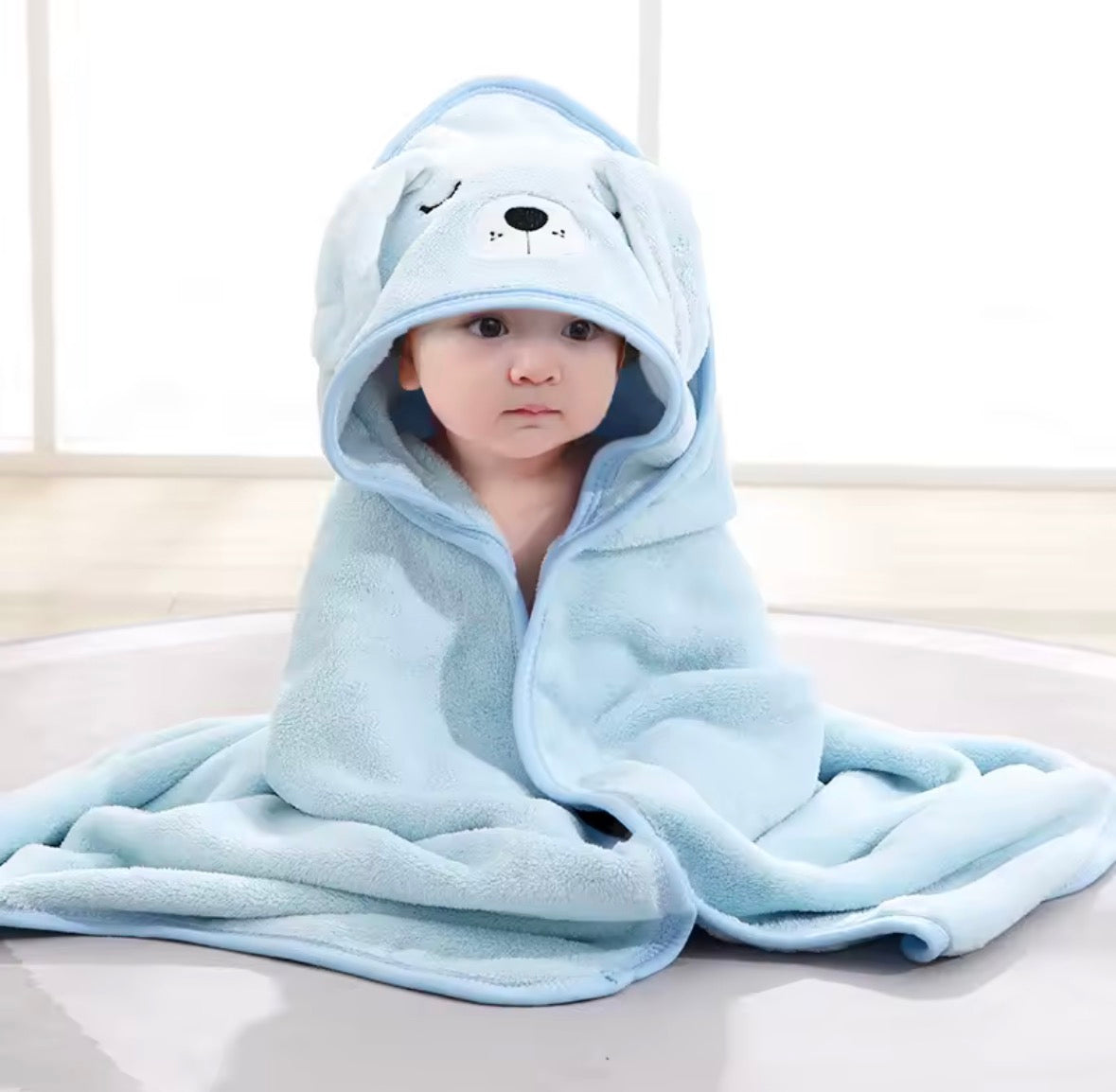 Personalised Hooded Baby Bath Towel – Cute Cartoon Animal Design 🐻🛁