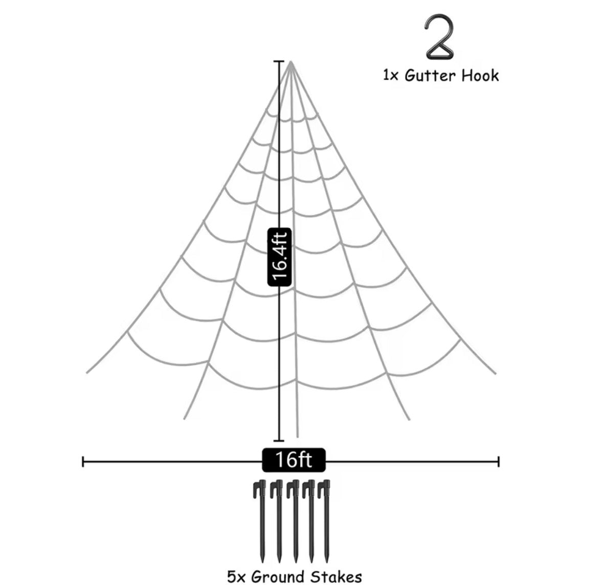 Toile d'araignée triangulaire d'Halloween