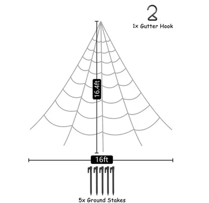 Toile d'araignée triangulaire d'Halloween