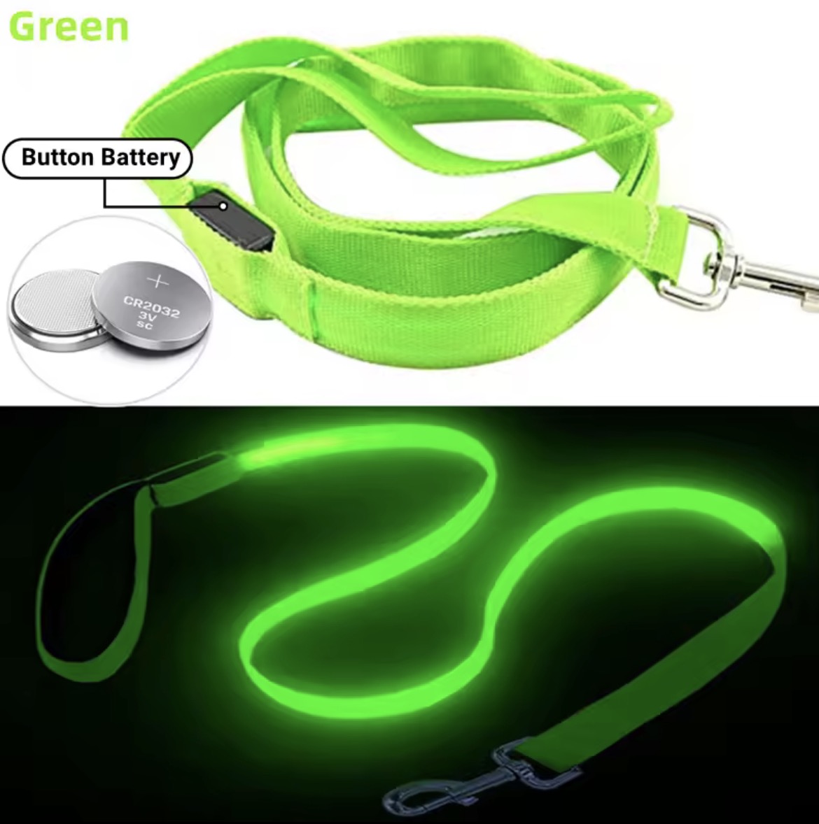 🐕 Glow-in-the-Dark Dog Lead – Brighter, Safer Night Walks 💚