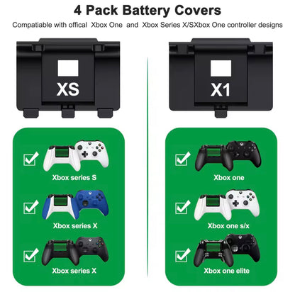 Bateria Recarregável BEBONCOOL B100 2*3600 MWh para XBOX ONE S/X e XBOX SERIES S/X com 4*Tampas de Bateria e Cabo de Carregamento