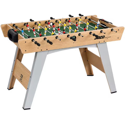 SPORTNOW 4ft Table Football, Foosball Table Game with Manual Scorers, Natural Wood Finish