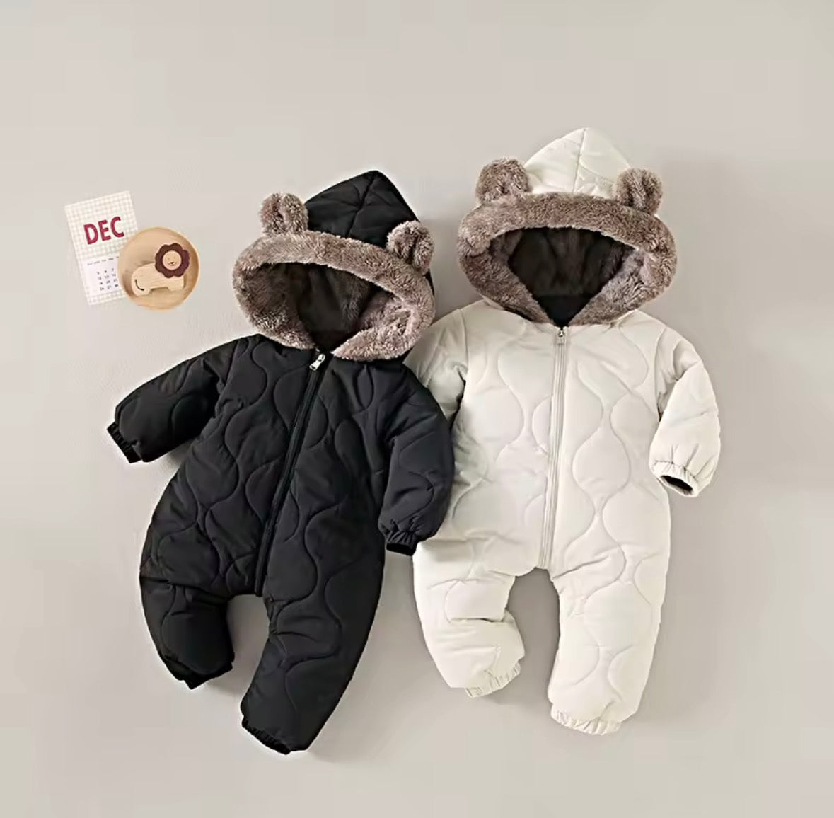 Baby Fleece Hooded Onesie – Warm & Cosy Autumn and Winter Outfit 🧸❄️