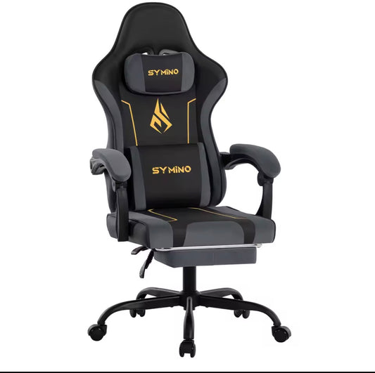 🎮 SYMINO Ergonomic Gaming Chair with Footrest – Racing Style