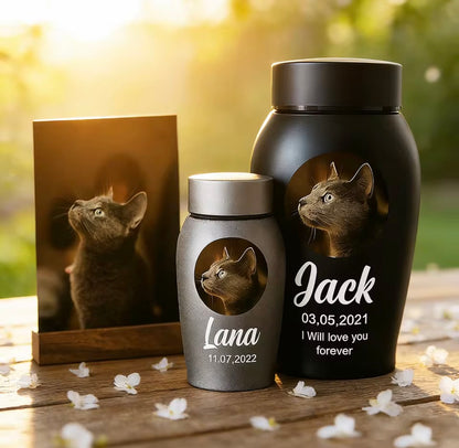 🐾 Personalised Stainless Steel Pet Urn ❤️