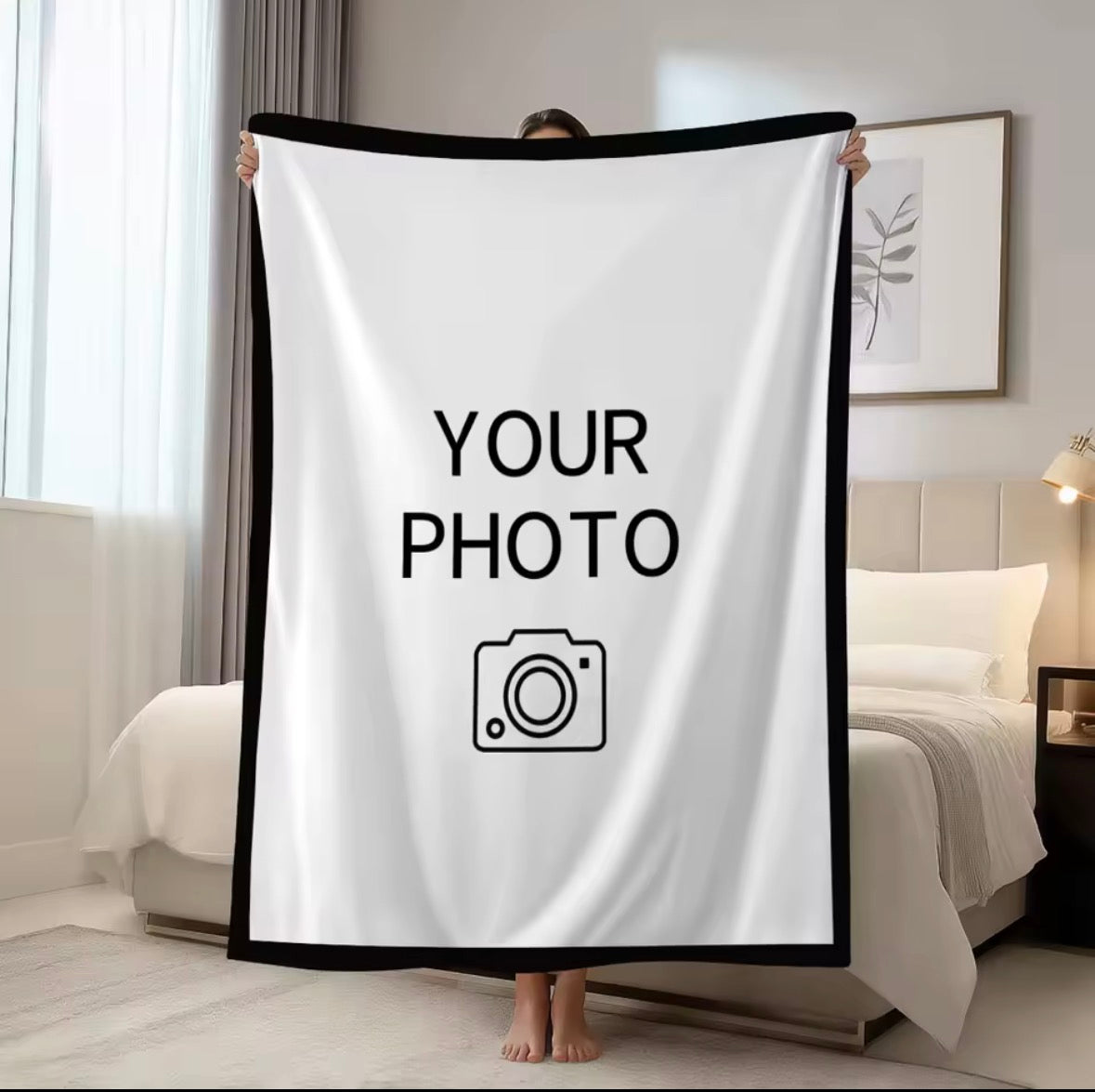 Personalised Photo Blanket – Custom Photos & Text ❤️�