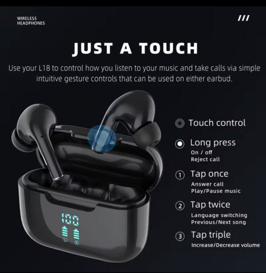 Wireless Bluetooth Earphones HIFI Stereo Sound ENC Headphones Power Display Earbuds For XIAOMI Samsung TWS Music Headset