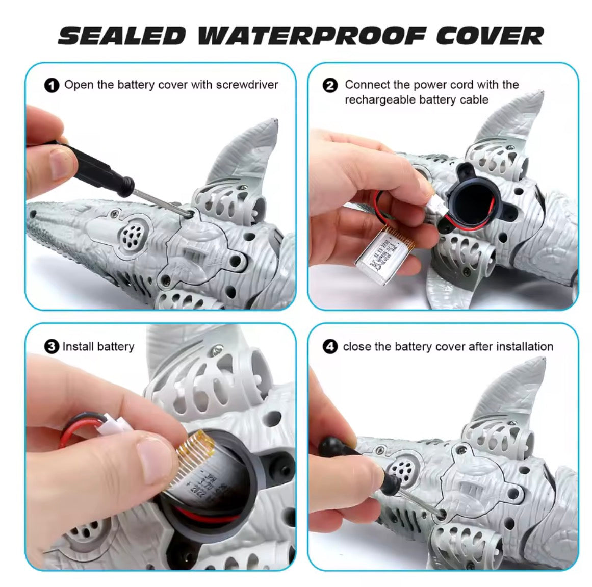 RC Mosasaurus Dinosaur Toy – Remote-Controlled Swimming Dinosaur with Lights & Water Spray
