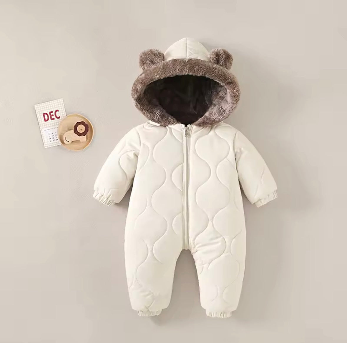 Baby Fleece Hooded Onesie – Warm & Cosy Autumn and Winter Outfit 🧸❄️