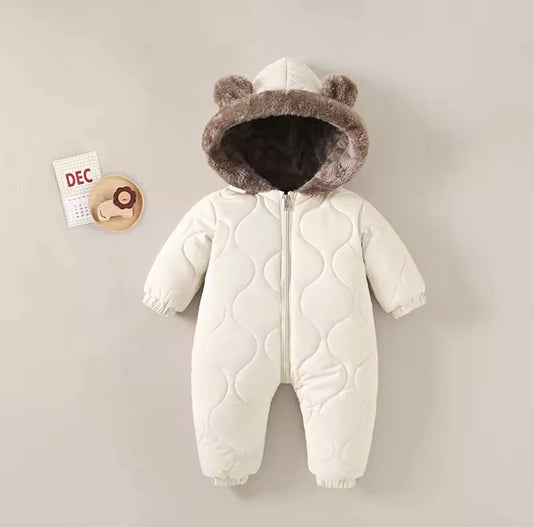 Baby Fleece Hooded Onesie – Warm & Cosy Autumn and Winter Outfit 🧸❄️