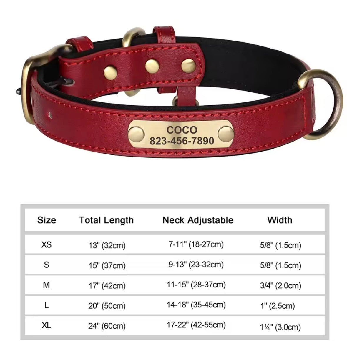 Personalised Dog Collar – Add Your Dog’s Name & Number 🐶❤