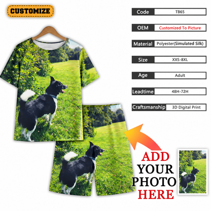 Personalised Pyjama Set – Custom Photo Shirt & Trousers