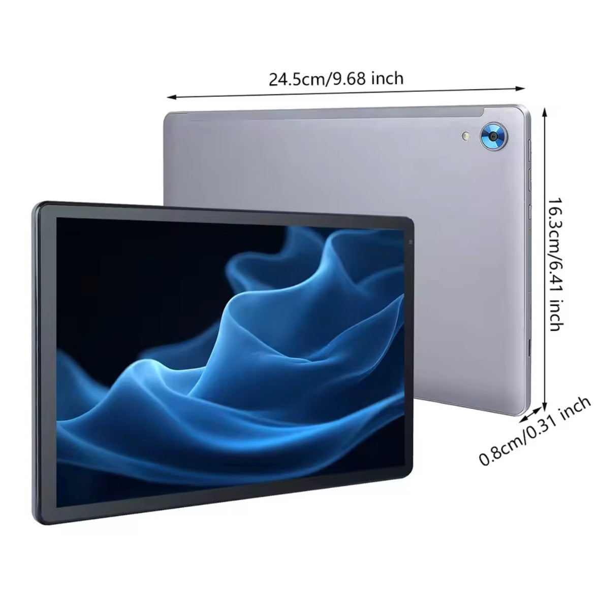 10-Inch Android Tablet – Octa-Core Processor, 24GB RAM, 128GB Storage, Expandable to 1TB, HD IPS Display, WiFi 6 & Bluetooth 5.3