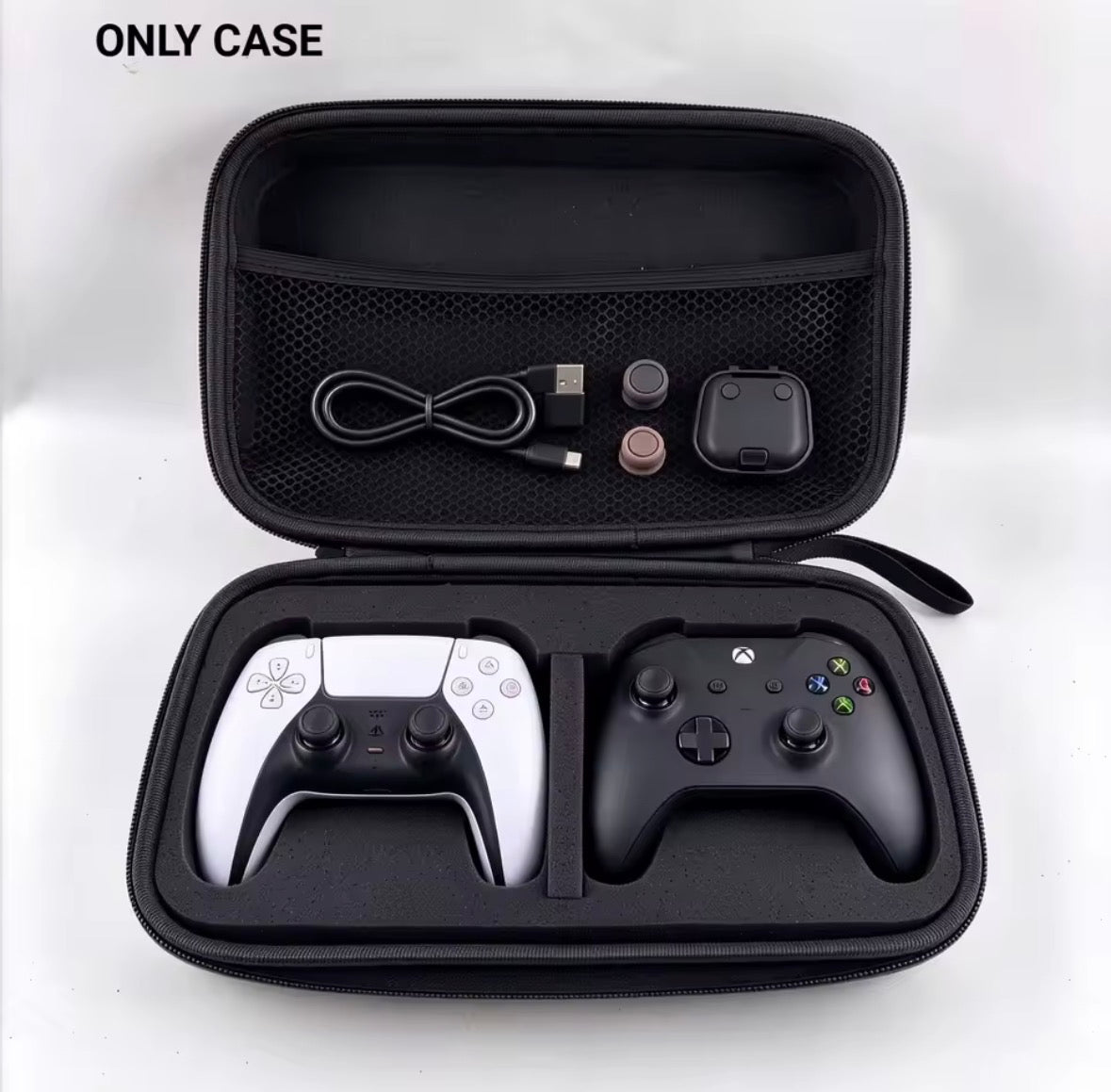 Portable Gaming Controller Travel Storage Case – Custom Cut Foam for PS5 & Xbox Controllers
