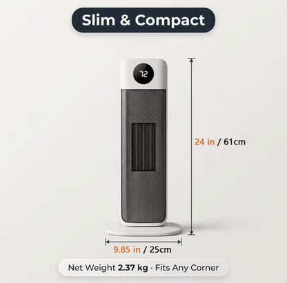 2000W Portable Ceramic Tower Heater – 3-in-1 Heating & Cooling Fan