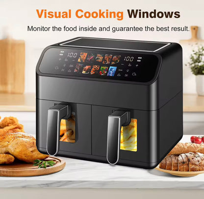 12L Dual Zone Digital Air Fryer Oven – Large Capacity, Oil-Free Cooking