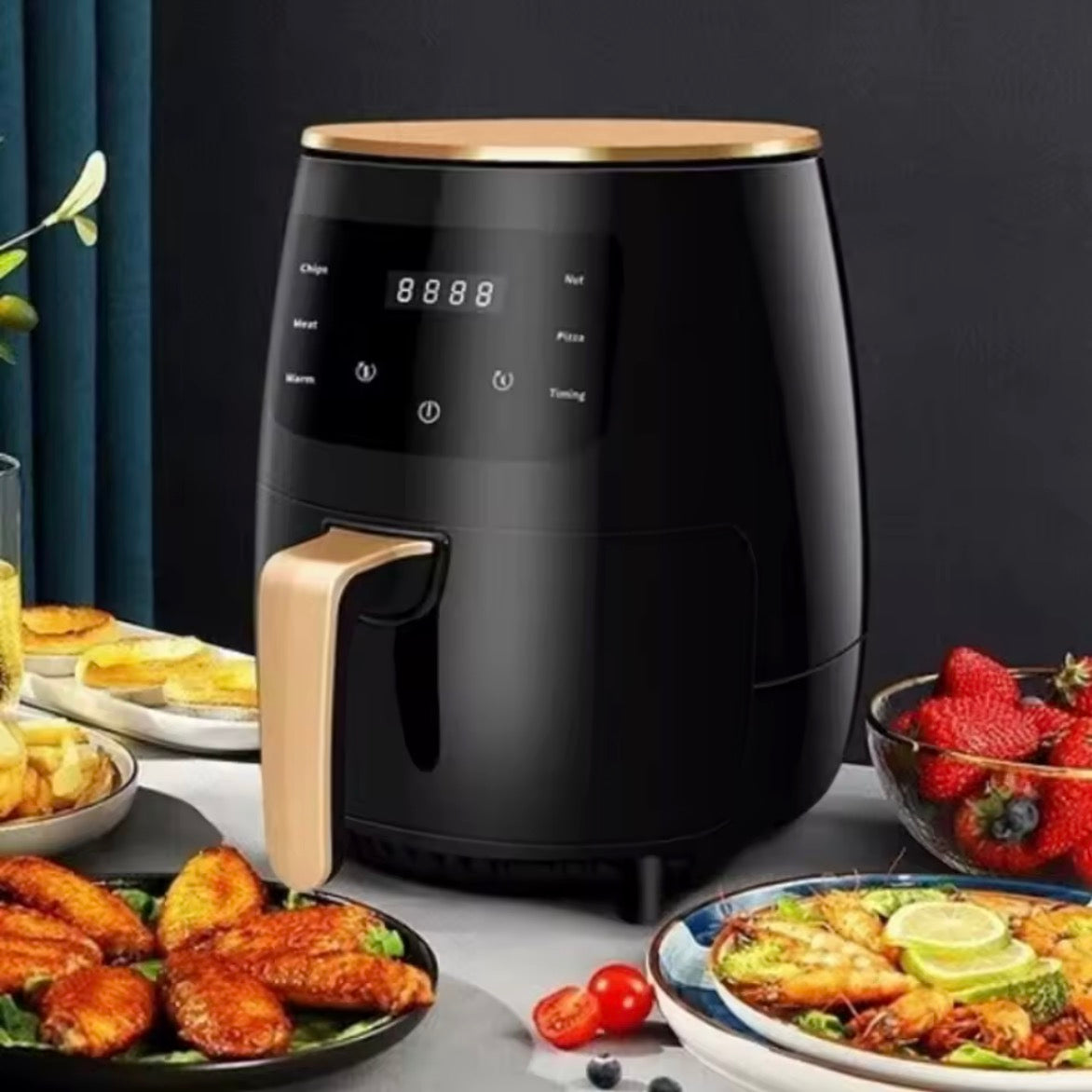 6L Digital Air Fryer – Large Capacity Oil-Free Cooker with Touchscreen Controls, Multifunction Cooking & Modern Design