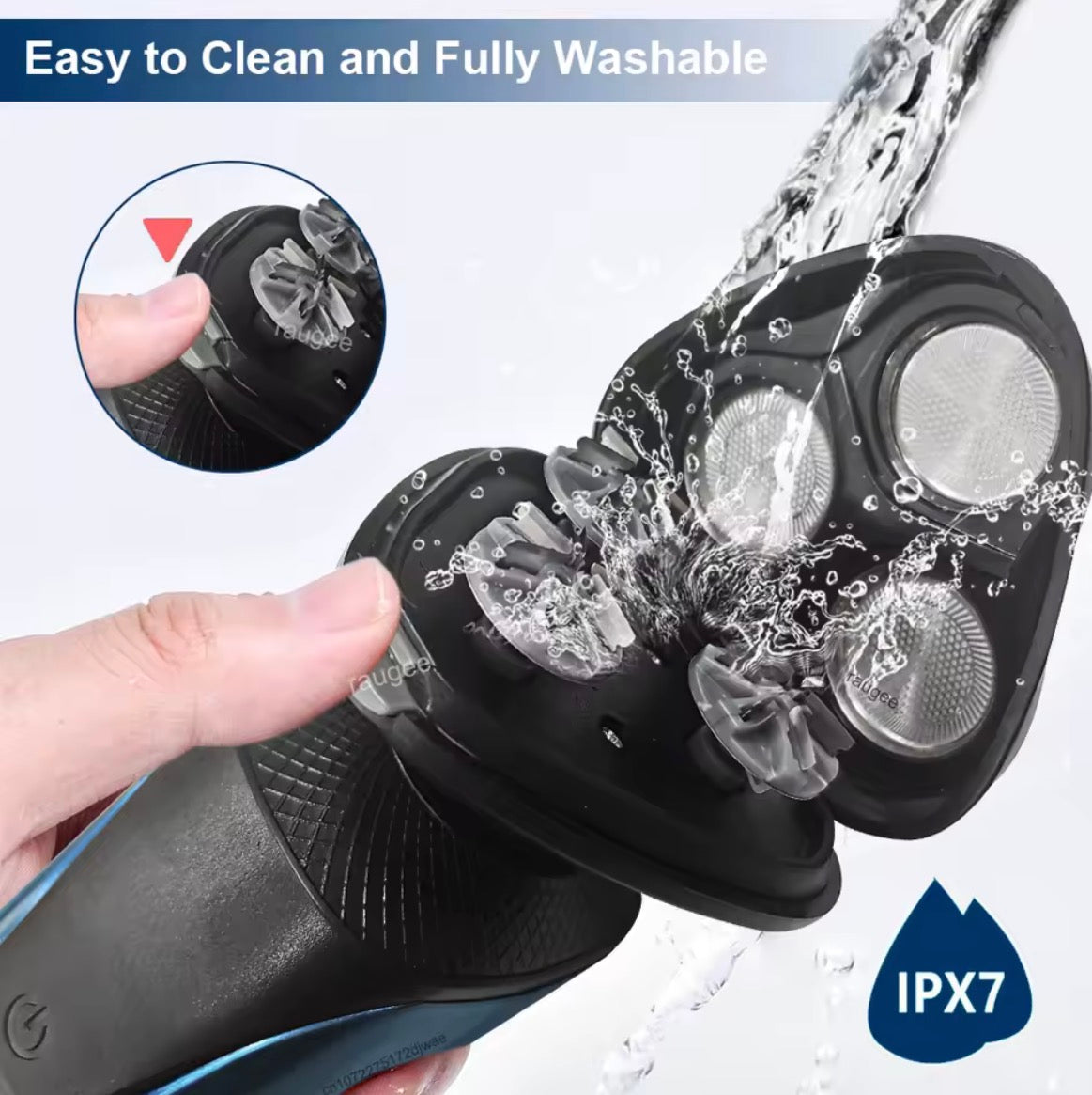 3-in-1 Electric Men's Shaver – USB Rechargeable Floating Blade Razor, Beard Trimmer & Portable Facial Hair Grooming Kit
