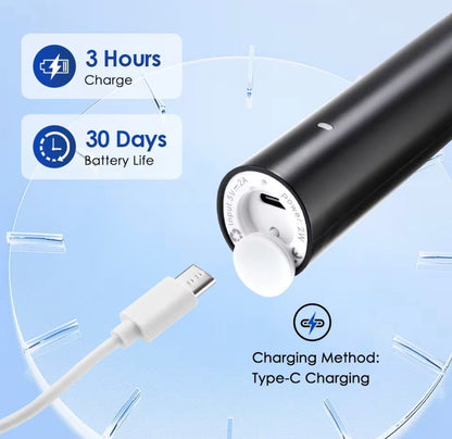 Rechargeable Sonic Electric Toothbrush – 5 Cleaning Modes, Waterproof Design, Built-In Timer & 4 Replacement Brush Heads