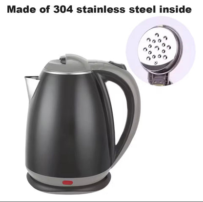 1.8L Stainless Steel Electric Kettle – 1500–2000W Fast Boil Water Boiler, UK Plug, Food-Grade Interior & Dual Power Settings