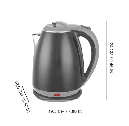 1.8L Stainless Steel Electric Kettle – 1500–2000W Fast Boil Water Boiler, UK Plug, Food-Grade Interior & Dual Power Settings