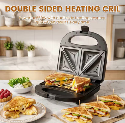 SUPERLEX 750W 2-Slice Sandwich Maker – Non-Stick Toastie Machine with Indicator Lights, Cool-Touch Handle & Compact Design