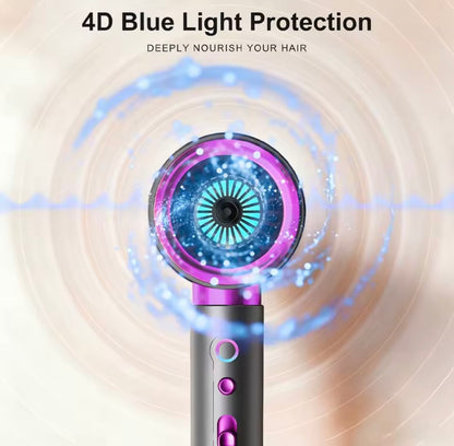 2400W Professional Ionic Hair Dryer – High-Speed Blow Dryer with Negative Ion Technology, Blue Light & Overheat Protection