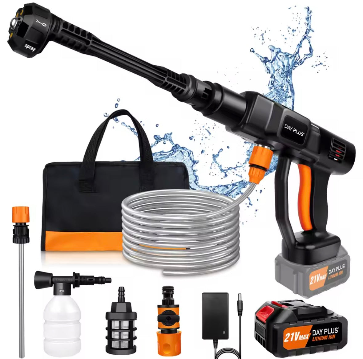 🚿 Cordless Pressure Washer – Includes 2 Batteries!