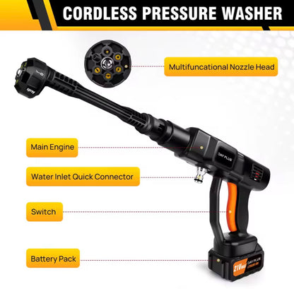 🚿 Cordless Pressure Washer – Includes 2 Batteries!
