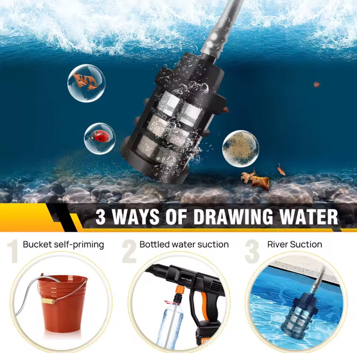 🚿 Cordless Pressure Washer – Includes 2 Batteries!