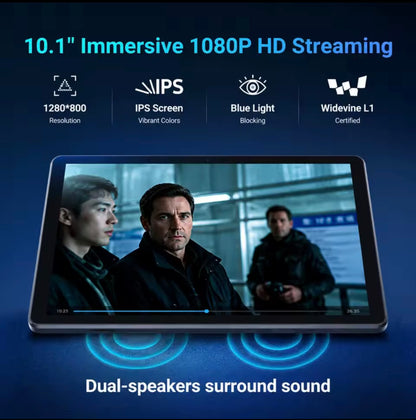 10-Inch Android Tablet – Octa-Core Processor, 24GB RAM, 128GB Storage, Expandable to 1TB, HD IPS Display, WiFi 6 & Bluetooth 5.3