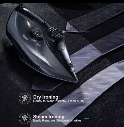 2200W Portable Handheld Steam Iron – 150g/min Steam Boost, 320ml Water Tank & Ceramic Soleplate