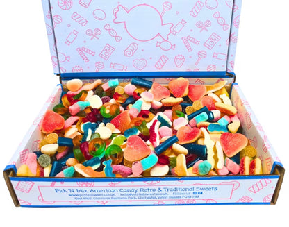 800g Fizzy Fruit & Gummy Sweet Hamper Gift Box – Posted Sweets Pick & Mix Selection