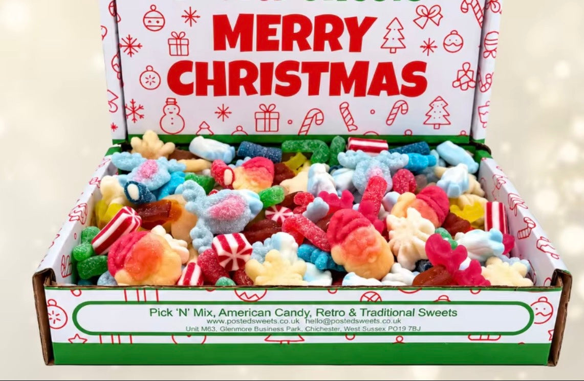 🎄 Christmas Pick &amp; Mix Sweets Hamper – 800g Festive Gift Box 🍬
