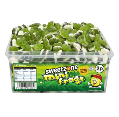 Sweetzone Mini Frogs Sweets 805g Tub – Fruity Gummy & Foam Jelly Sweets – Halal Certified