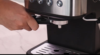 SUPERLEX 1100W Italian Espresso Coffee Machine – High-Pressure Extraction, Built-In Milk Frother & 2-in-1 Coffee Maker