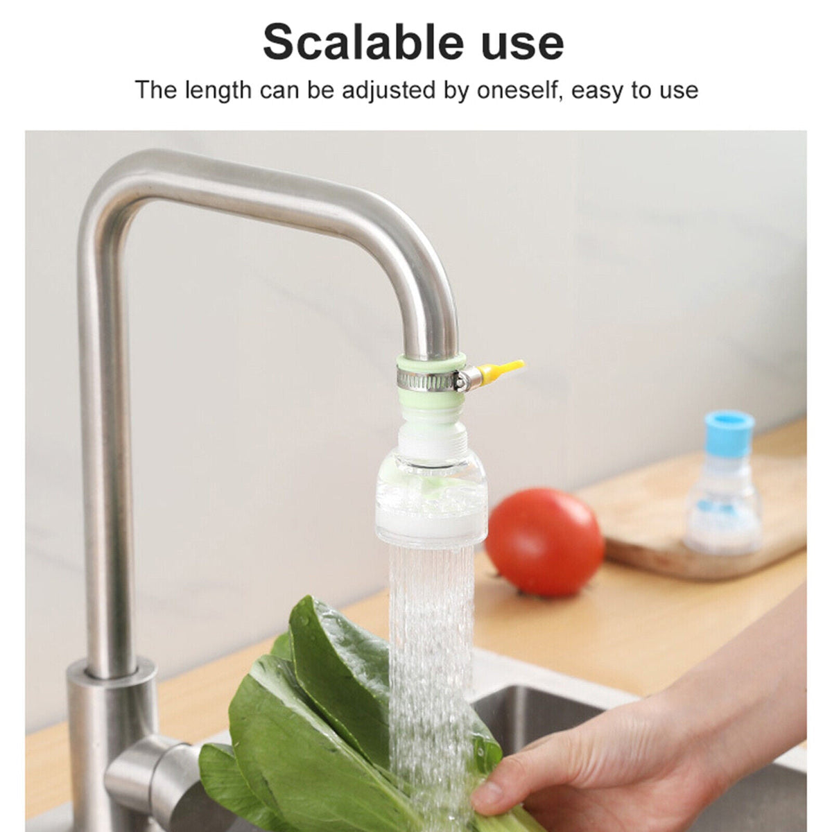 Prolunghe per rubinetto da cucina con rotazione a 360°