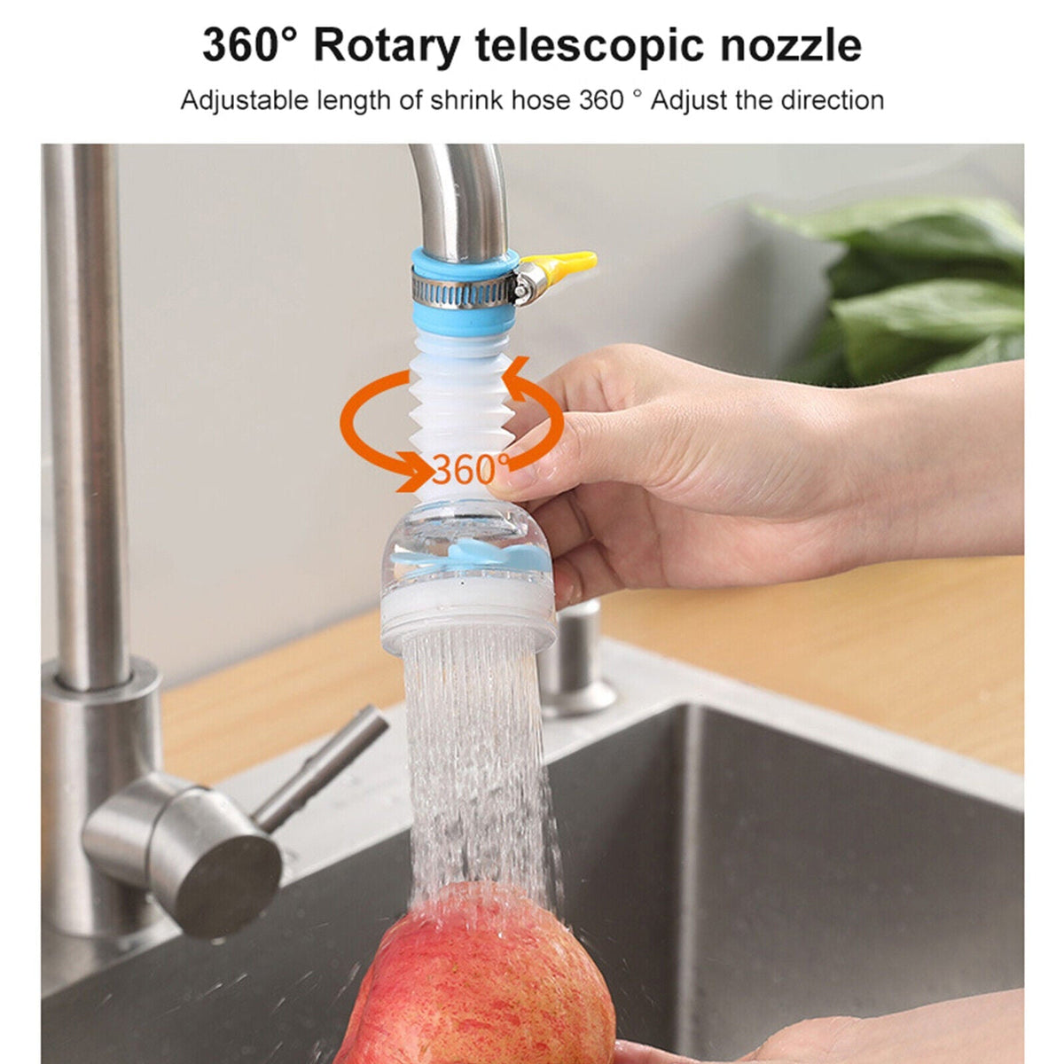 Prolunghe per rubinetto da cucina con rotazione a 360°